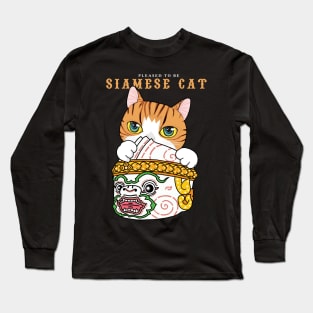 Pleased To Be Siamese Cat Long Sleeve T-Shirt